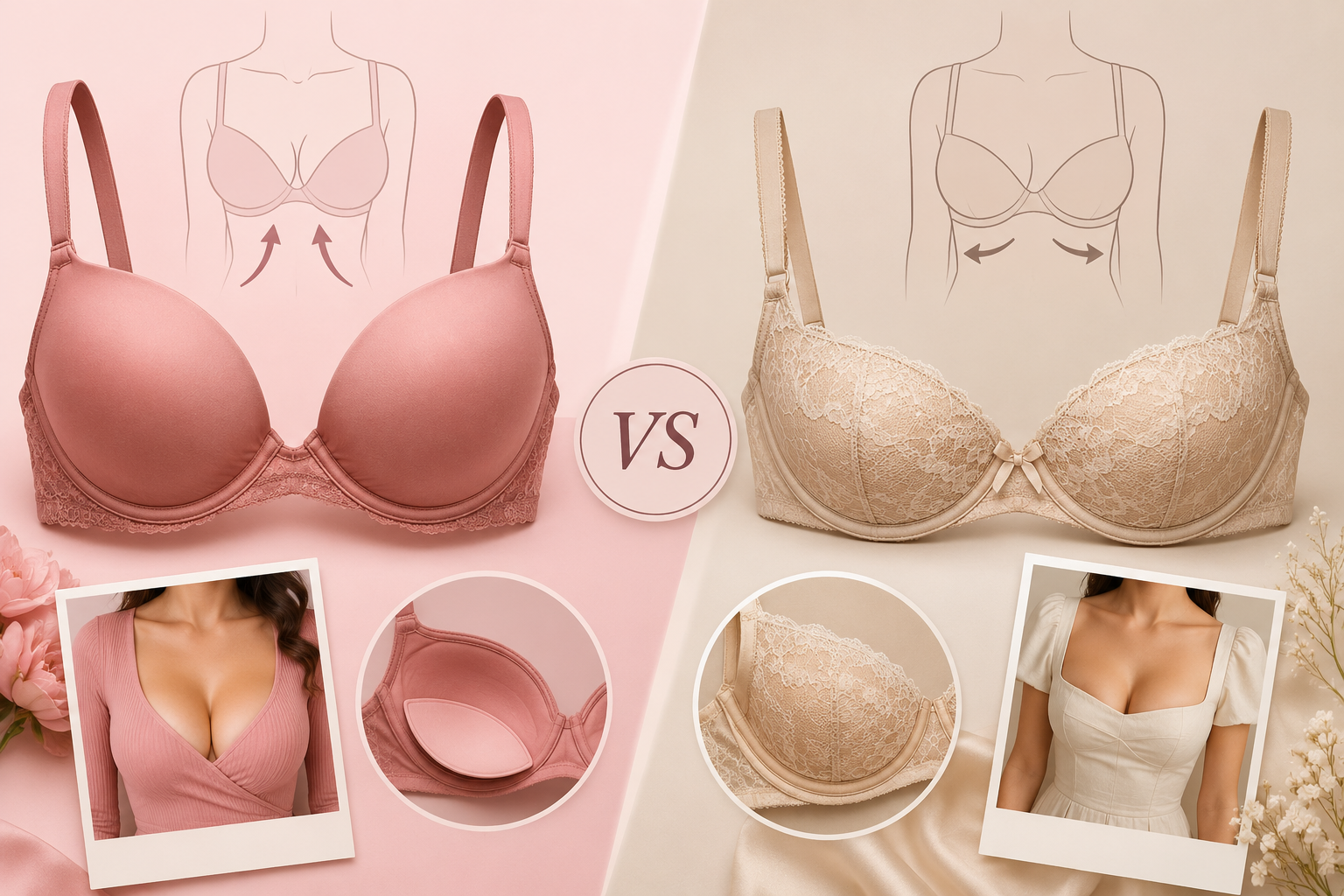 Push-Up Bras vs Balconette Bras: What’s the Difference?