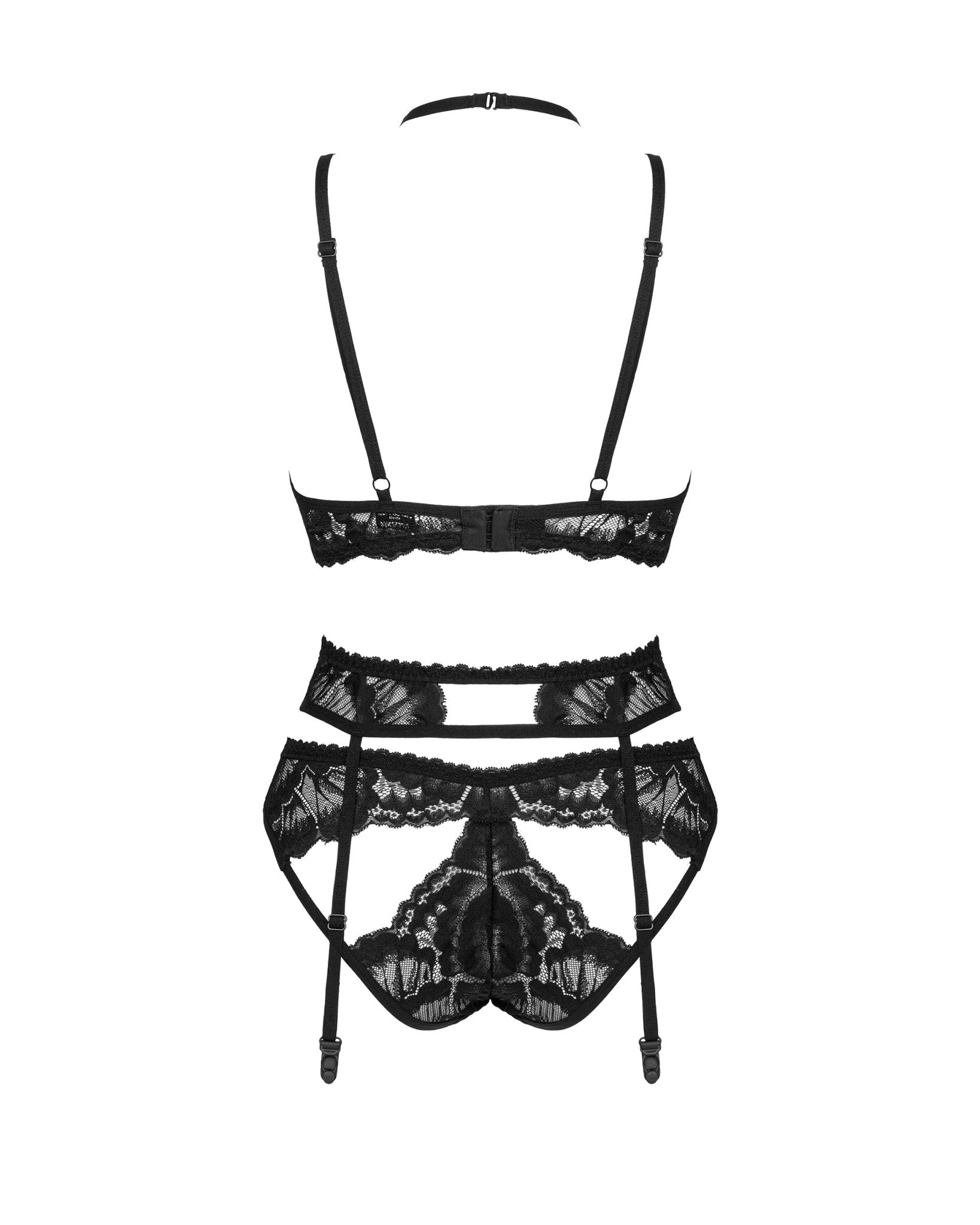 sexy black lace bra set