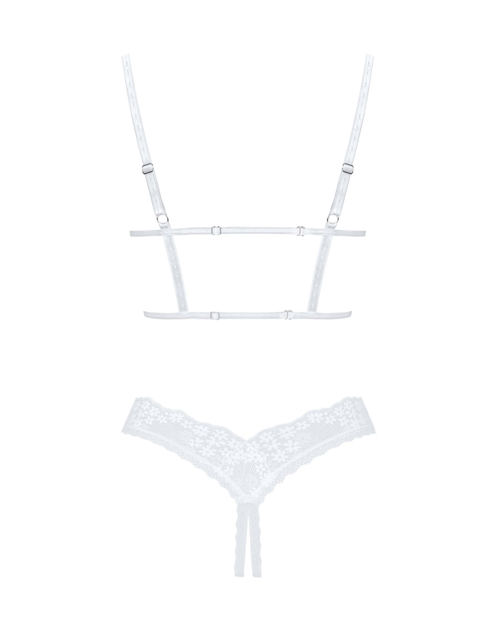 crotchless white lingerie