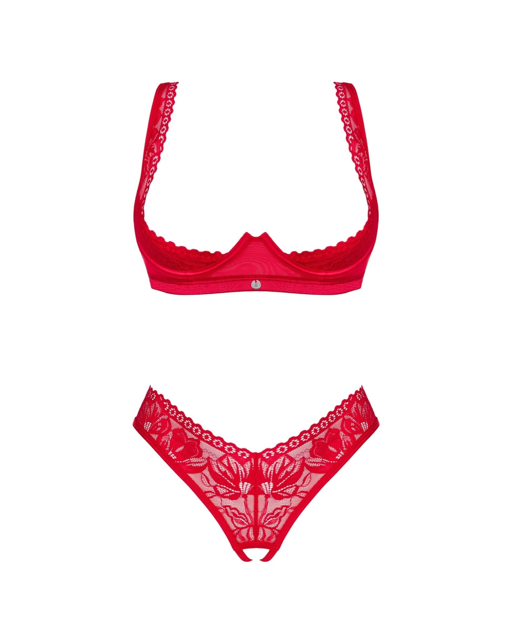 red crotchless lingerie