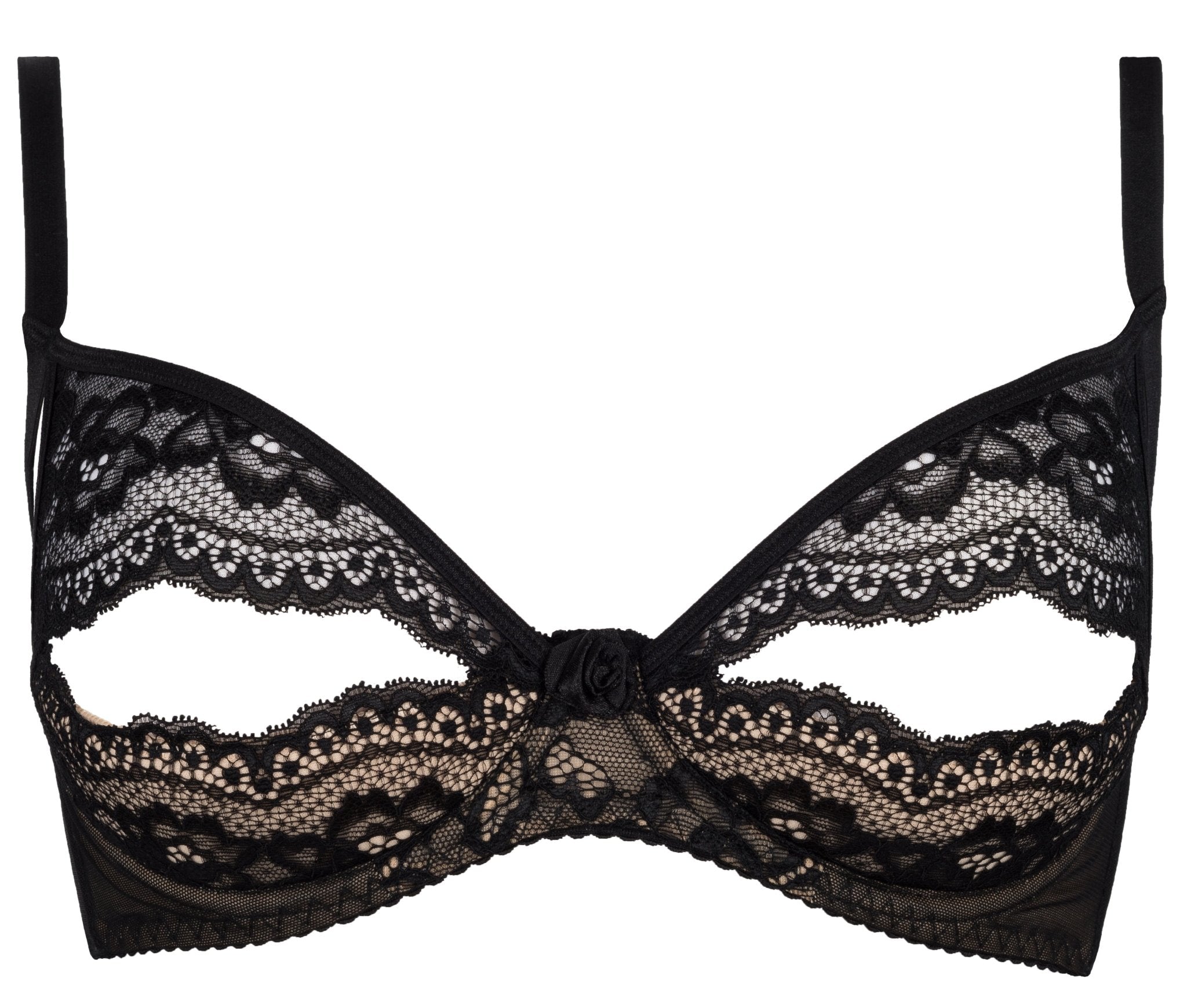open cupless bra