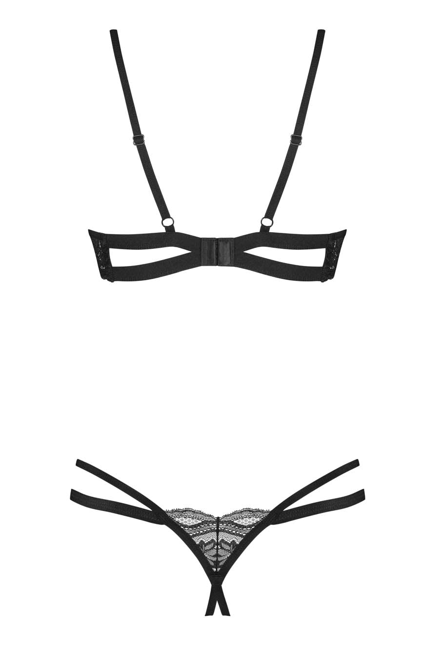 crotchless black gstring
