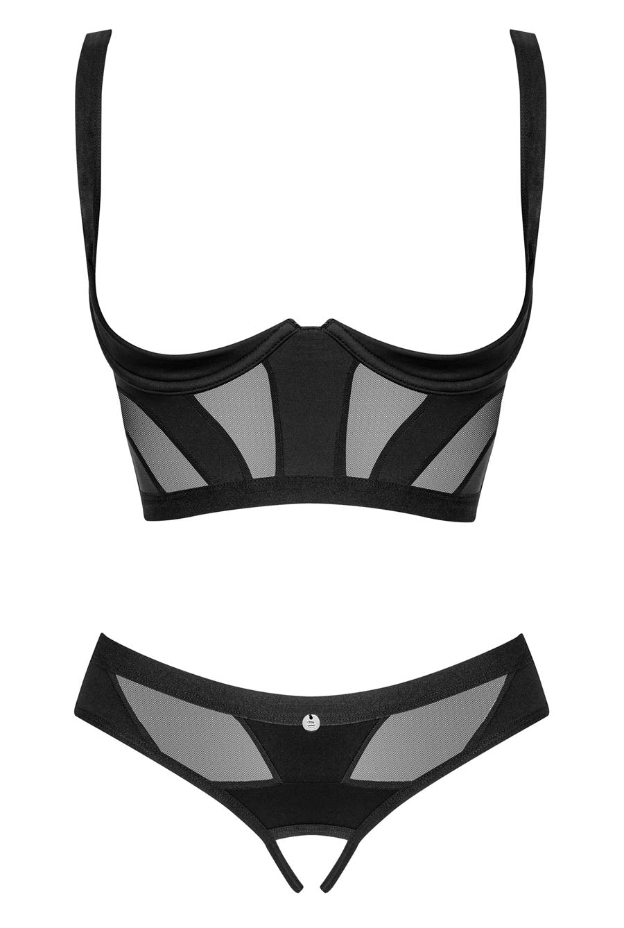 black half cup corset bra