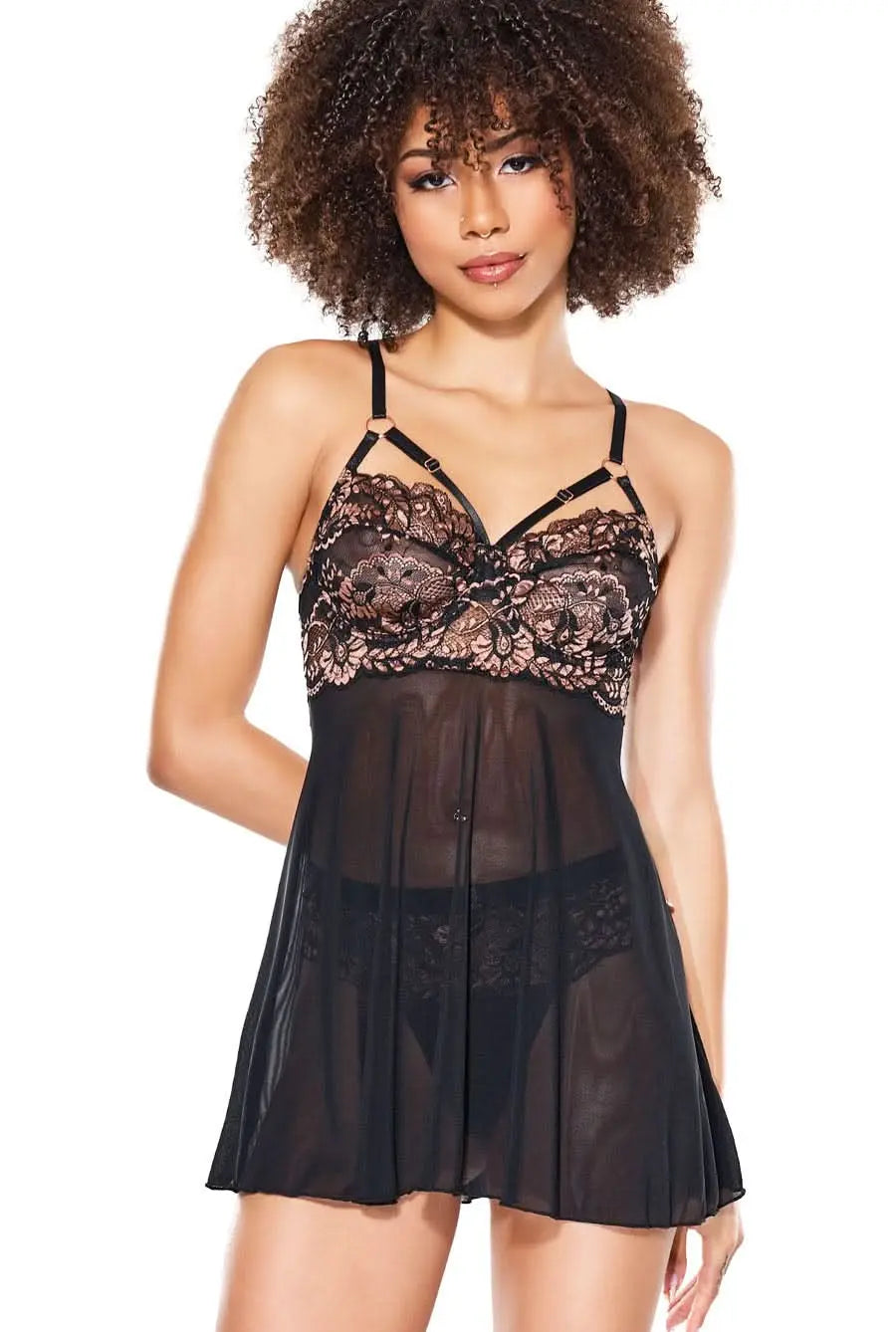 Soraya black sheer Baby boo Bikini Lingerie