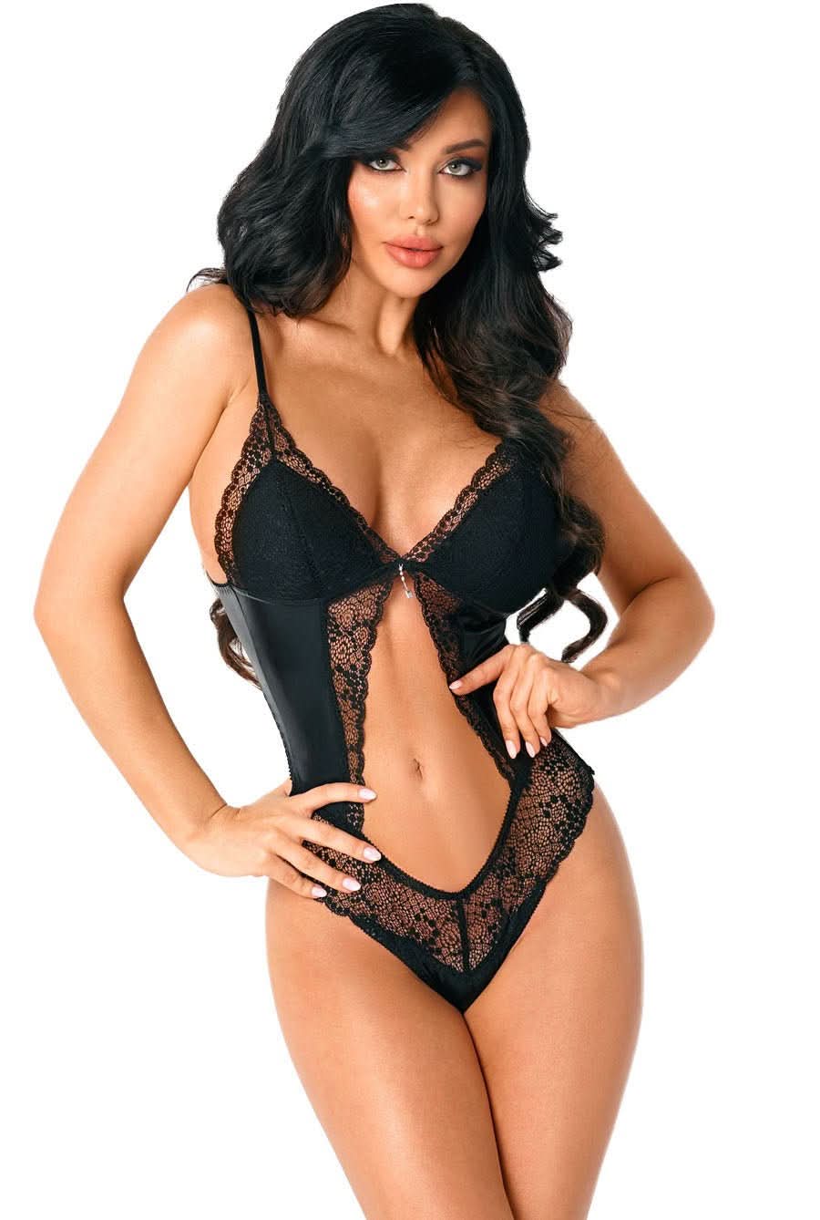 wet look leather lingerie