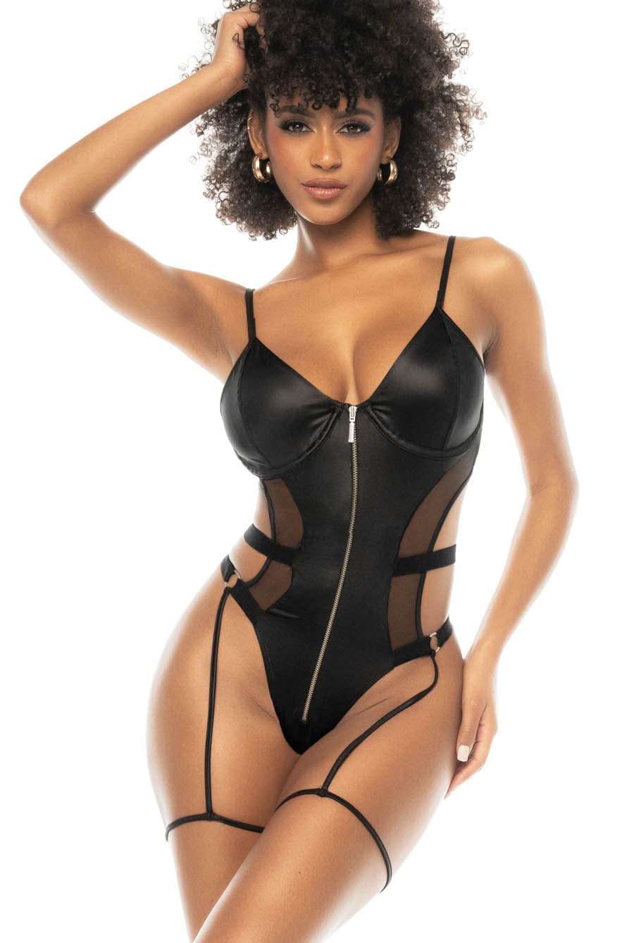 leather bodysuit lingerie