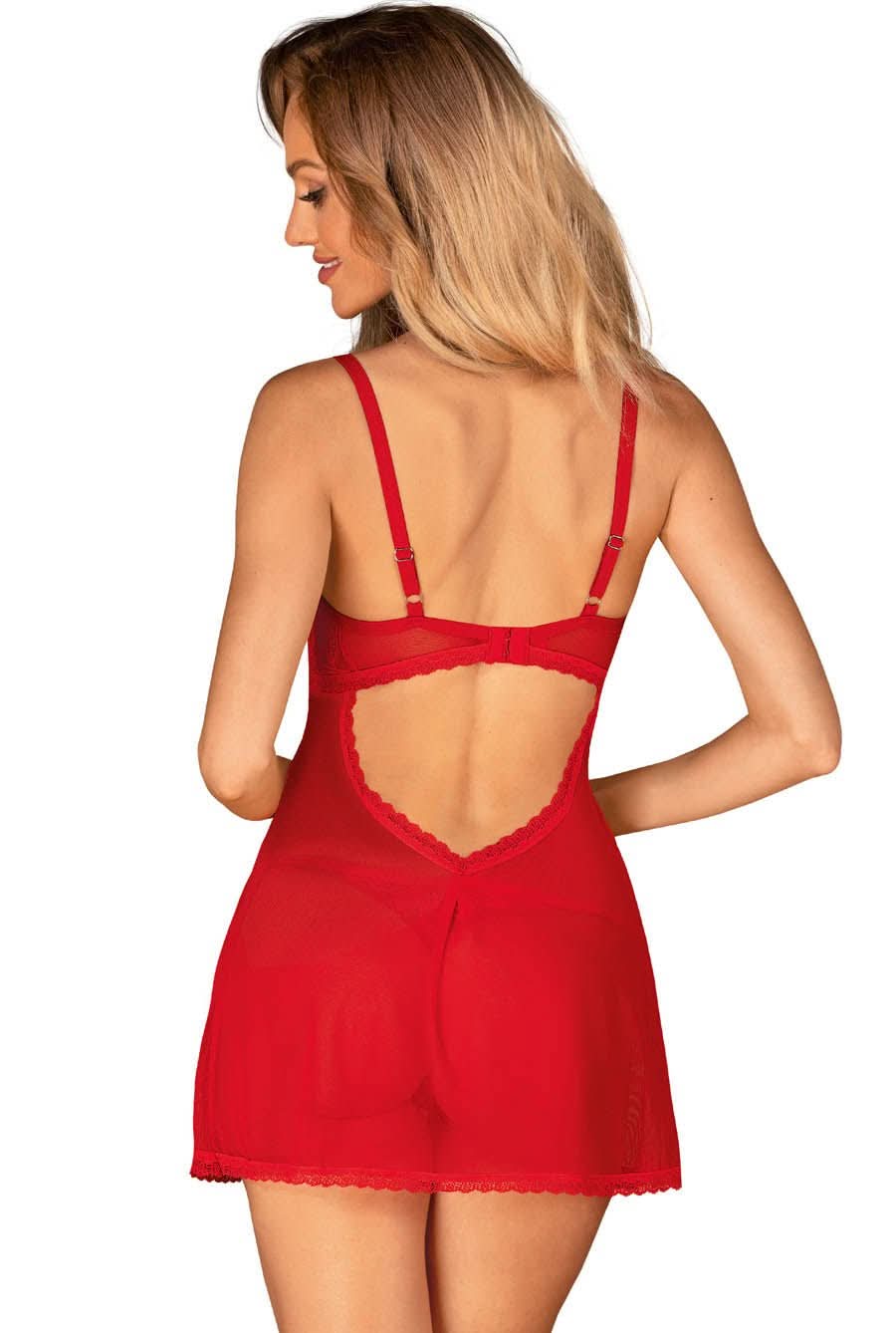 sheer red babydoll