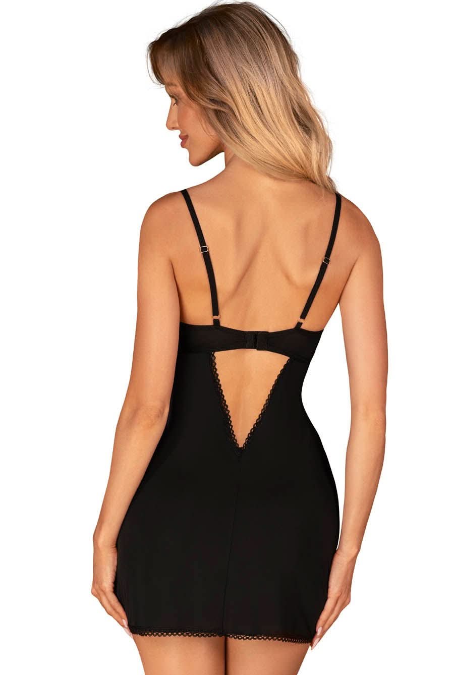 pink black sexy sleepwear