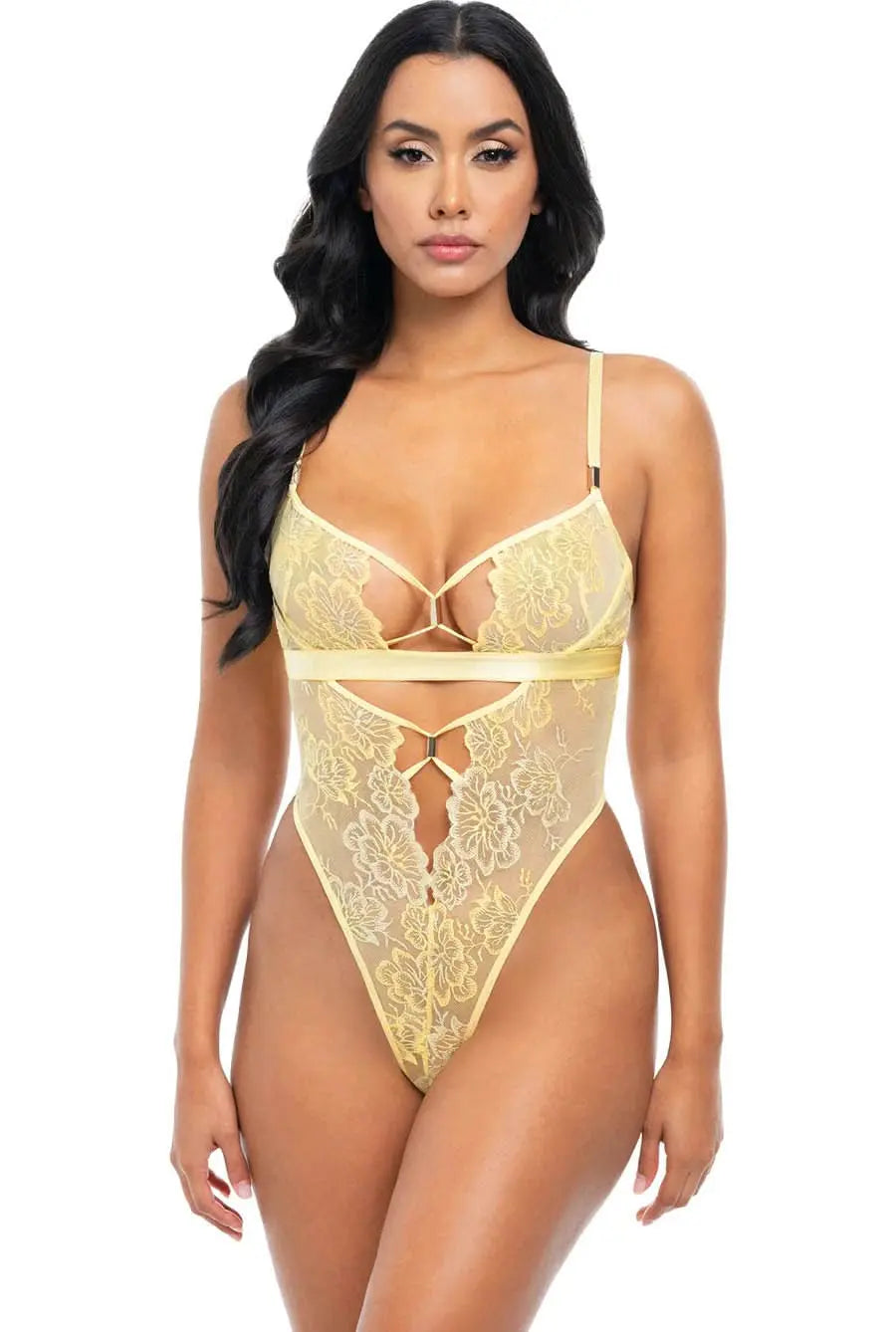 yellow teddy ingerie