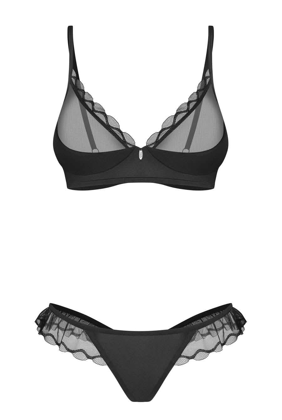 womens sheer black bra