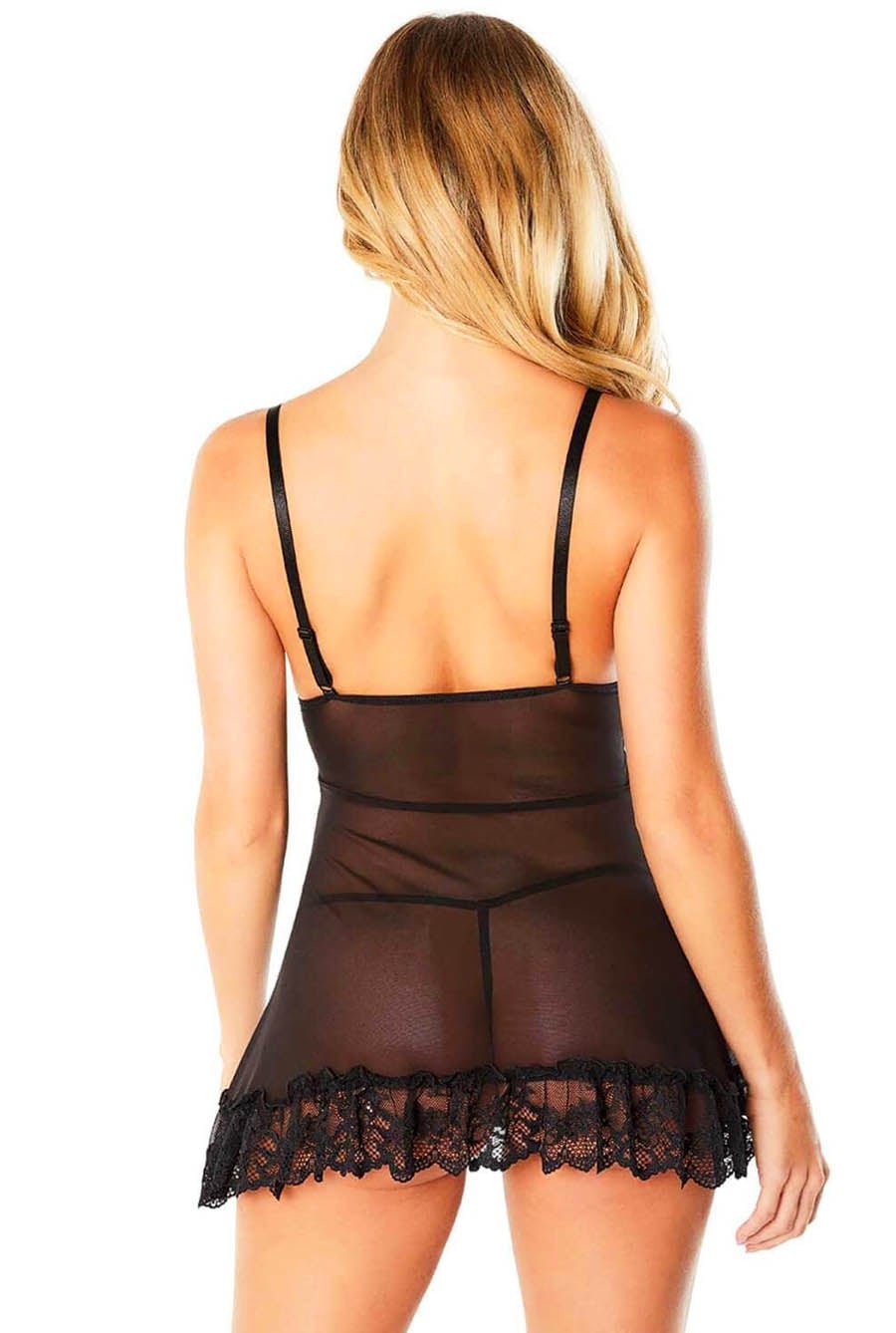 sheer black sleepwear