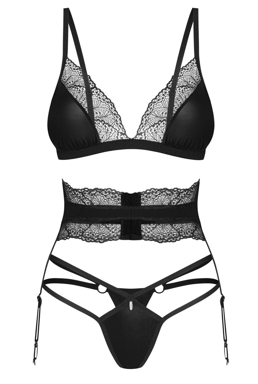 black womens lingerie set