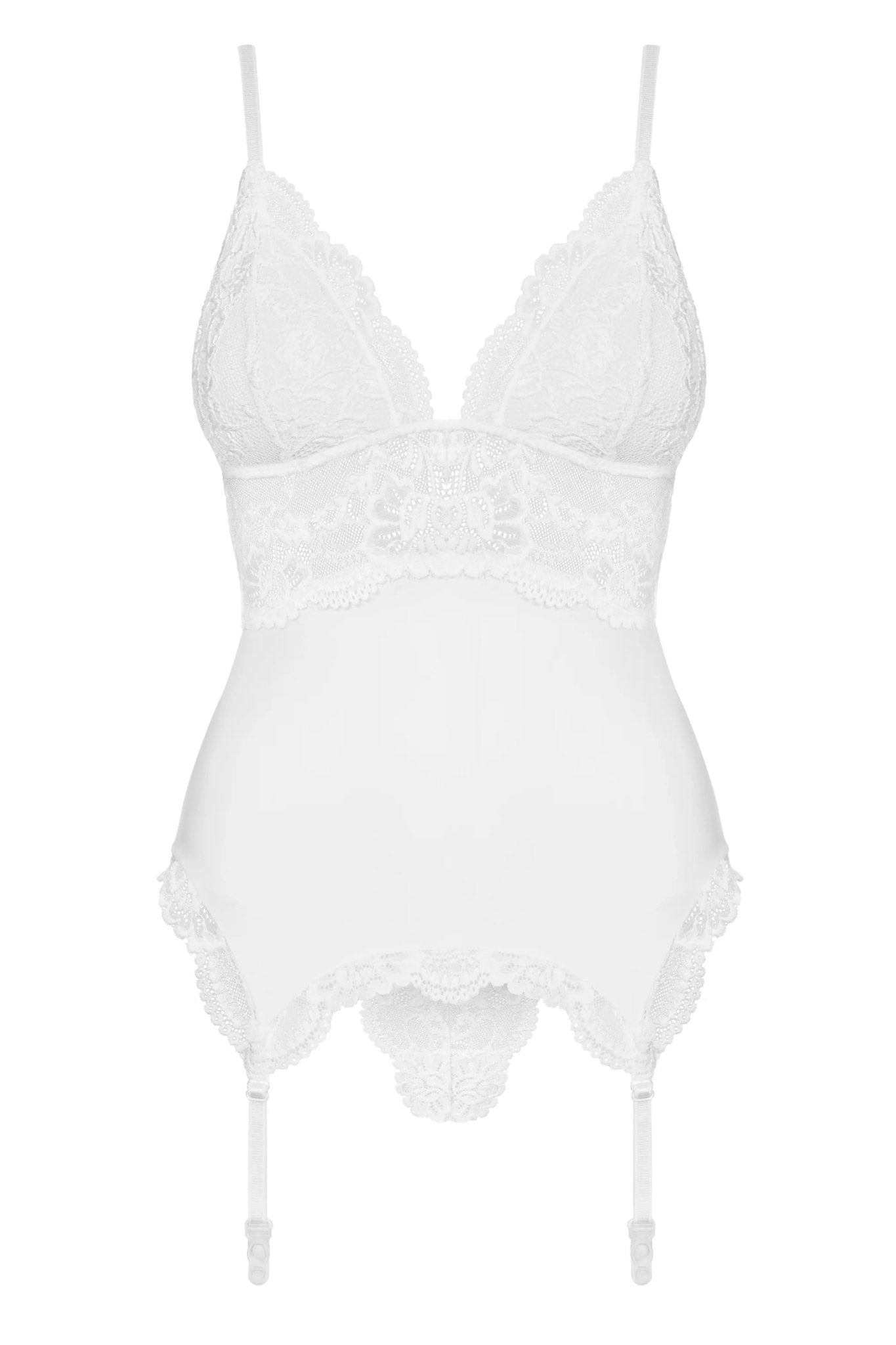 white lace corset